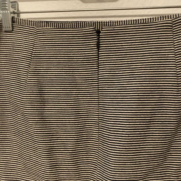 TALBOTS white black striped cotton blend straight pencil skirt 6 - Picture 4 of 7